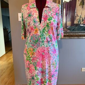 EUC Lilly Pulitzer Women's Paradise Found Quincey UPF 50+ Shift Dress XL